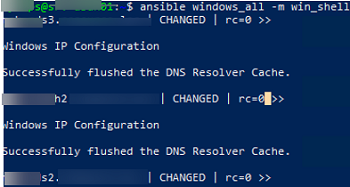 Ansible win_shell: run shell commands on target Windows hosts