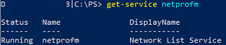 check Network List Service netprofm 