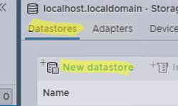 create VMFS datastore