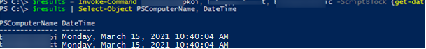 powershell invoke-command return pscomputername