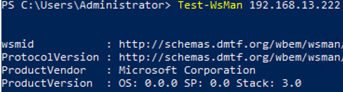 Test-WsMan - test WinRM connectivity via PowerShell