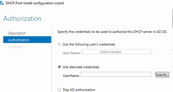 authorize this DHCP server in ADDS