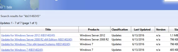 Download and install KB3140245 to enable TLS 1.2