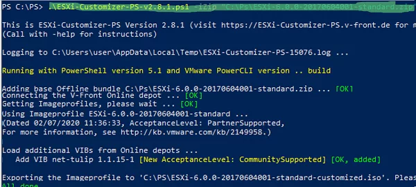 ESXi-Customizer-PS download esxi image load net-tulip