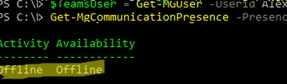 Get online presence status of MS Teams users with PowerShell