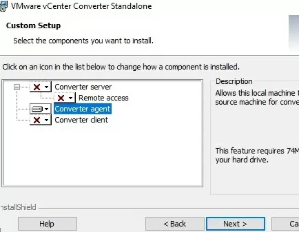 install converter agent manually