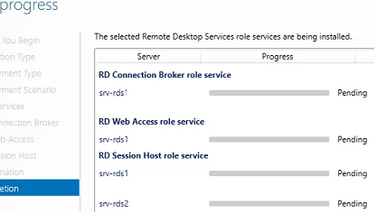 installing RDS farm components