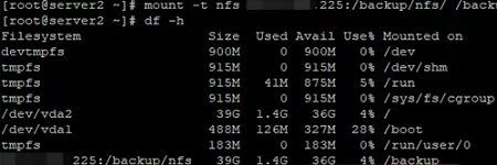 mount nfs share fstab on linux