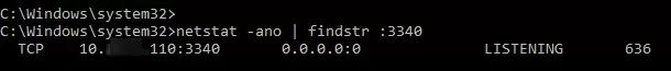 netstat -ano - Get process PID