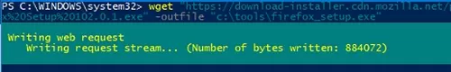 powershell: using wget alias to download http/https file