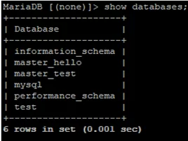 show database