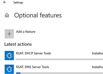 win10: installing rsat features online